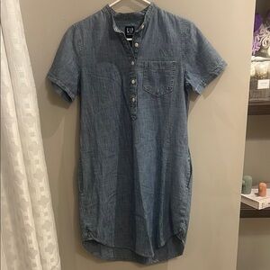 GAP Blue Casual Button-Down Dress